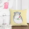 Mr. & Mrs. Panda kuschelkissen 40x40 Chinchilla Blume - Produktbild-Vorschau 3