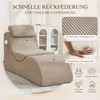 LVHOM Polsterliege mit abnehmbaren Kissen und Fußstütze, Produktbild-Vorschau 4