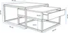 Diagram of a two-tiered coffee table with dimensions indicated. Produktbild-Vorschau