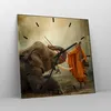 Wanduhr - Quadrat - Glasuhr - Elefant Mönch Stoßzahn - Produktbild-Vorschau 4