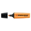 A single orange highlighter pen with its black cap off, lying on a white background. Anteprima dell’immagine prodotto