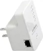 A white Wi-Fi extender is shown from a side angle. Voir les images du produit