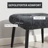 HOMCOM Sitzhocker Hocker mit weichem Sitzkissen Stahlbeinen Produktbild-Vorschau 4
