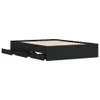 The Living Store Bettgestell mit Schubladen Schwarz 120x190 Produktbild-Vorschau 5
