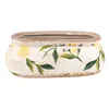 Doniczka Clayre & Eef 18x7x7 cm żółta ceramiczna cytryna Podgląd zdjęcia produktu 1