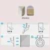 Diagrams showing how to use adhesive hooks. Produktbild-Vorschau