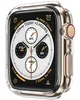 A close-up of an Apple Watch with a transparent protective case, displaying the watch face with multiple time zones and alarm information. Anteprima dell’immagine prodotto