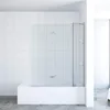 Duschabtrennung Duschtrennwand für Badewanne 130 x 140 cm Produktbild-Vorschau 2