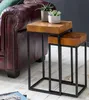 FineBuy tavolino FB51457 Tavolino in metallo Sheesham set Anteprima dell’immagine prodotto 1