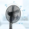 Ventilateur de sol 3 vitesses et télécommande, noir Voir les images du produit 14