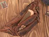 Herren Leder klassische Hüfte Nierentasche braun Vintage Produktbild-Vorschau 4