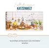 4 Katzen Deko Holzanhänger Weihnachten Gold weiß 7,5 cm Produktbild-Vorschau 3