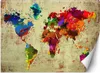 Fototapeta filzelinowa Mapa świata akwarela 250x175 cm Podgląd zdjęcia produktu 1