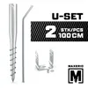 MAXERIO® 100 cm 2er U-Set Schraubfundamente inkl. 8 cm Produktbild-Vorschau 2