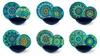 Six sets of plates and bowls are arranged in two rows of three. Podgląd zdjęcia produktu