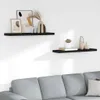 vidaXL Plovoucí police 2 ks černé 90x23,5x3,8 cm MDF Náhled obrázku produktu 2