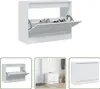 The Living Store botník bílý 80x34x63 cm materiál na bázi Náhled obrázku produktu 1