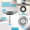 Product dimensions and details of a sink strainer basket. Anteprima dell’immagine prodotto