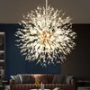 Goldene Kristall Pendelleuchte, Feuerwerk Löwenzahn Produktbild-Vorschau 1