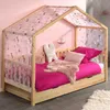 Hausbett Dallas 2 90x200 mit Bettkasten und Voile mit Produktbild-Vorschau 2