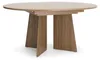 Runder Esstisch ELENA ausziehbar 120-160 cm Eiche Japandi Produktbild-Vorschau 1
