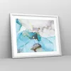 Gerahmtes Poster - Weißer Rahmen - Marmor Modern Blau - Produktbild-Vorschau 8