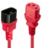 Lindy 30477 IEC Verlängerung, rot, 1m Vista previa de la imagen del producto 2