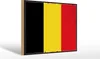 Holzschild Flagge Belgien 30x20cm Retro Flag of Belgium Produktbild-Vorschau 2