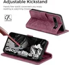 Google Pixel 8A Lederhülle Weinrot Flip Wallet Case Produktbild-Vorschau 3