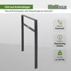 Fahrradanlehnbügel 114 x 77 cm Flachstahl 13 mm Anthrazit Produktbild-Vorschau 2