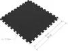 A black interlocking puzzle mat is shown from a slightly elevated angle on a white background. Dimensions are indicated with lines and text. Náhled obrázku produktu