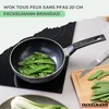 Wok 20 cm z aluminium z nieprzywierającą powłoką ceramiczną Podgląd zdjęcia produktu 2