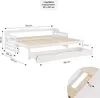 Homestyle4u Denní rozkládací postel 90x200 cm s podnoží Náhled obrázku produktu 10