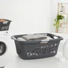 Rotho Wäschekorb 50 L Flowers - Wäschesammler groß - Wäsche Produktbild-Vorschau 4
