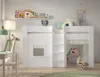 RENO Halbhohes Spielbett 90x200 inkl. Vorhangset MDF Creme-Weiß Produktbild-Vorschau