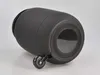 A black trash can with wheels, shown from a side angle on a white background. Produktbild-Vorschau