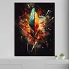 Abstrakt Feder Splatter Style Leinwandbild Wandbild Produktbild-Vorschau 3