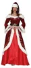 Elegante costume natalizio da donna rosso-bianco-oro - L Anteprima dell’immagine prodotto 1