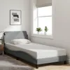 vidaXL Bettgestell "Dover" Hellgrau 80x200 cm Stoff Produktbild-Vorschau 2