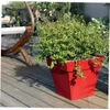 Riviera Roter Quadratischer Blumentopf 49 x 49 x 50 cm Produktbild-Vorschau 4