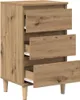 vidaXL Nachttisch Eiche handwerklich 40 x 35 x 70 cm Produktbild-Vorschau 4