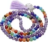 GEHECRST Schmuck 108 Perlen Edelstein Mala Kette 7 Chakra Produktbild-Vorschau 2