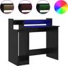 vidaXL Bureau noir imitation chêne 97 x 45 x 90 cm Bois Voir les images du produit 4
