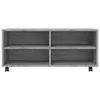 vidaXL TV skrinka s kolieskami Grey Sonoma 90x35x35 cm Náhľad obrázku produktu 4