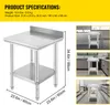 Stół roboczy ze stali nierdzewnej SucceBuy 24 x 24 x 35 Podgląd zdjęcia produktu 7