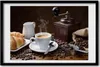 Bild 60x40 MDF-Rahmen, Wandkunst Croissants und Kaffee Produktbild-Vorschau 1