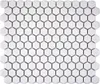 Mosaik Fliese Keramik Hexagon weiß glänzend Fliesenspiegel Produktbild-Vorschau 1