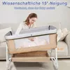 Babybett mit Wickeltisch 6-stufig verstellbares Produktbild-Vorschau 5