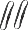 Two black straps with buckles on a white background. Produktbild-Vorschau