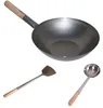 WOK SET, 30FB-K02-S04, Wok Pfanne 30 cm Ø flacher Boden Produktbild-Vorschau 1